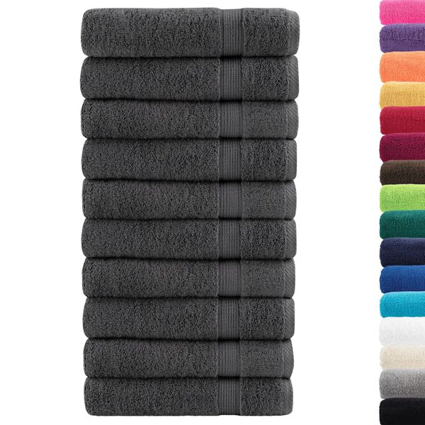 vidaXL Premium Hand Towels "SOLUND" 50 pcs Anthracite 50x100 cm 600 gsm