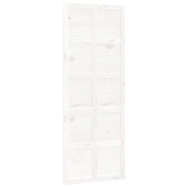 vidaXL Barn Door White 80x1.8x214 cm Solid Wood Pine