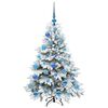 vidaXL Artificial Christmas Tree with 150 LEDs White 120 cm PE and PVC