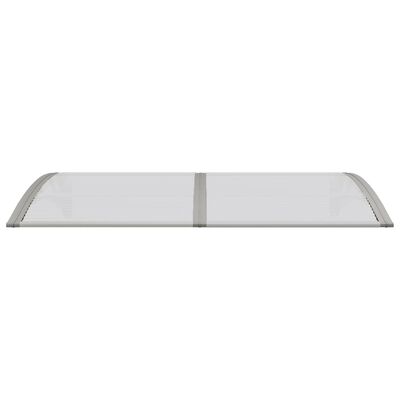 vidaXL Door Canopy Grey and Transparent 150x75 cm PC