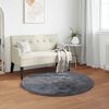 vidaXL Faux Sheepskin Rug Tafalla Anthracite &Oslash; 80 cm Polyester
