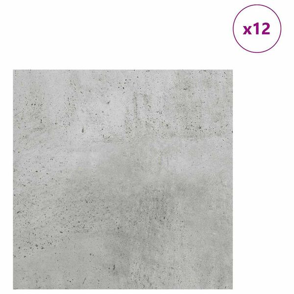 vidaXL Decor Panels 12 pcs Concrete Grey 30 x 30 x 0.27 cm