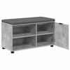 vidaXL Hall Bench with Cushion Plain Concrete Grey 80 x 38 x 46 cm