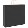 vidaXL Paper Bags 250 pcs with Handles Black 54x15x49 cm