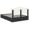 vidaXL Storage Bed with Headboard Black 140 x 190 cm Engineered Wood