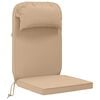 vidaXL Sun Lounger Cushion 100% Polyester Sand 55 x 124 x 5 cm