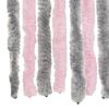 vidaXL Fly Curtain Silver Grey and Pink 90x220 cm Chenille