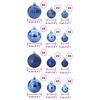 vidaXL Christmas Baubles 100 pcs Blue &Oslash;3/4/6 cm