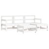 vidaXL 5 Piece Garden Lounge Set White Solid Wood Pine