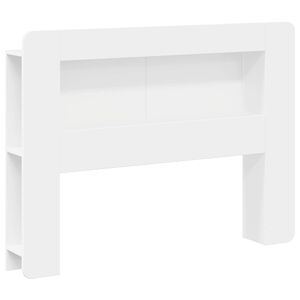 vidaXL Headboard Cabinet with Storage White Engineered Wood