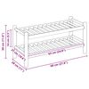 vidaXL Shoe Rack with Shelf Natural 68 x 28 x 30 cm Bamboo