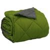 vidaXL Full Year Duvet Green and Anthracite 240 x 260 cm Microfiber