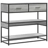 vidaXL Console Table Grey Sonoma 90x35x80 cm Engineered Wood