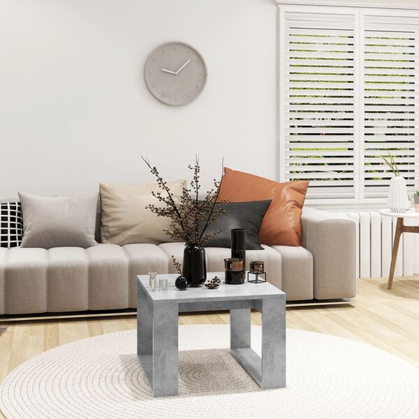 vidaXL Side Table Concrete Grey 50x50x35 cm Engineered Wood