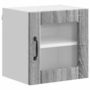 vidaXL Wall Glass Cabinet LUCCA 2 pcs Grey Sonoma 40 x 31 x 40 cm