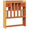 vidaXL Bookcase Bed without Mattress Wax Brown 100x200cm Solid Wood Pine