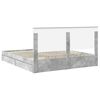 vidaXL Storage Bed Concrete Grey 180 x 200 cm Engineered Wood