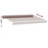vidaXL Automatic Retractable Awning with LED Brown 350x250 cm