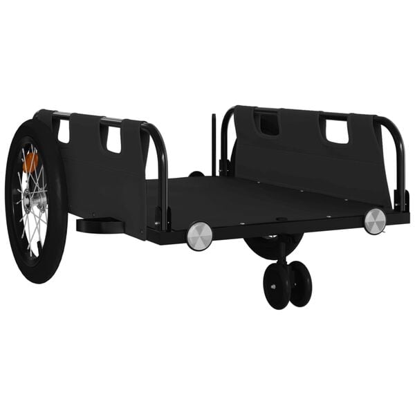 vidaXL Bike Trailer Black Oxford Fabric and Iron