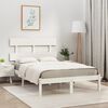 vidaXL Bed Frame without Mattress White 120x200 cm Solid Wood