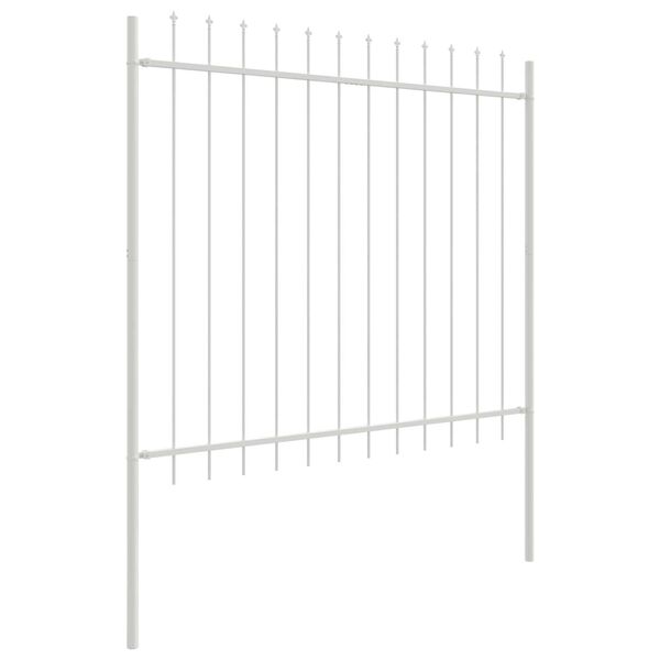 vidaXL Garden Fence White 1.7 x 1.5 m Powder-coated Steel
