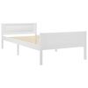 vidaXL Bed Frame without Mattress White Solid Wood Pine 100x200 cm