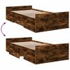 vidaXL Bed Frame with Drawers without Mattress Smoked Oak 90x200 cm