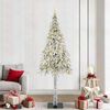 vidaXL Christmas Tree with 300 LEDs White 210 cm PE and Steel