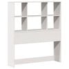 vidaXL Bookcase Bed without Mattress White 90x190 cm Single Solid Wood Pine