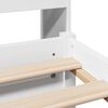 vidaXL Bookcase Bed without Mattress White 200x200cm Solid Wood Pine