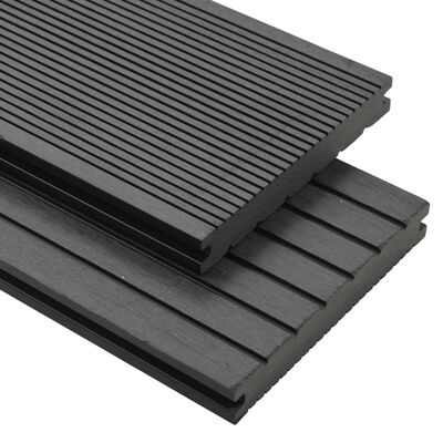 vidaXL WPC Solid Decking Boards with Accessories 16 m² 2.2 m Grey