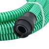 vidaXL Suction Hose with PVC Connectors Green 1" 10 m PVC