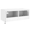 vidaXL TV Wall Cabinet with LED Lights White 80x35x31 cm
