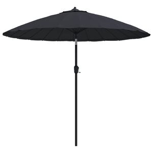 vidaXL Garden Parasol with Aluminium Pole 270 cm Black