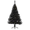 vidaXL Artificial Pre-lit Christmas Tree Black 120 cm PVC