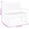 vidaXL Glider Bench Brown 118x70x104.5 cm Solid Wood Poplar