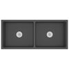 vidaXL Handmade Kitchen Sink Black Stainless Steel
