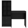 vidaXL Desk with Drawer 2 pcs Black Oak
