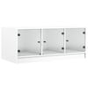 vidaXL Coffee Table with Glass Doors White 102x50x42 cm