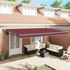 vidaXL Automatic Retractable Awning Burgundy 500x300 cm