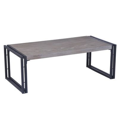 vidaXL Coffee Table Teak 100x50x35 cm Grey