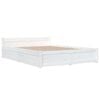 vidaXL Bed Frame without Mattress with Drawers White Double