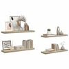 vidaXL Floating Wall Shelves 4 pcs Oak 90x23.5x3.8 cm MDF
