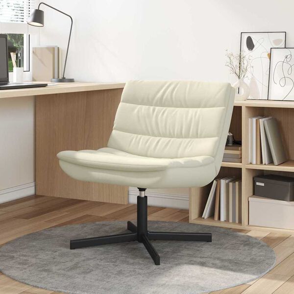 vidaXL Swivel Chair Cream 63 x 75 x 76 cm PU