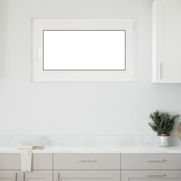 vidaXL Basement Window "RISOR" 100x60 cm Tilt&Turn DIN Right White