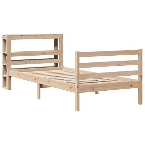 vidaXL Bed Frame without Mattress 90x190 cm Single Solid Wood Pine