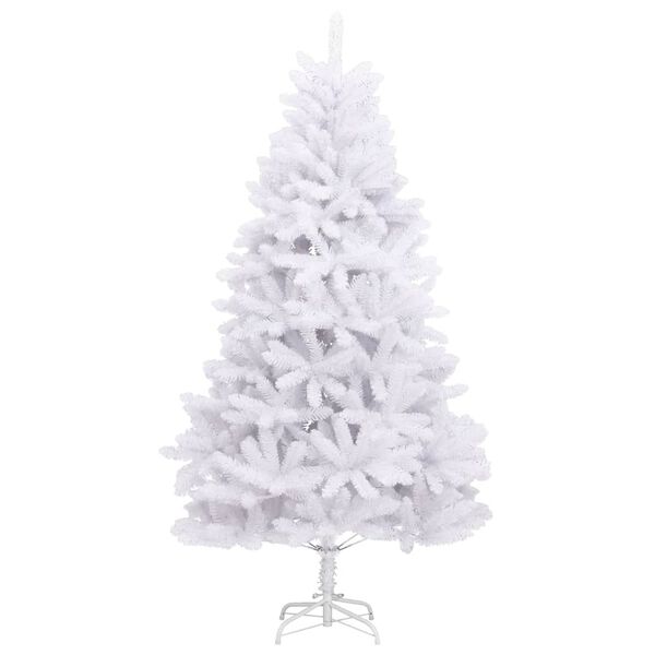 vidaXL Artificial Hinged Christmas Tree with Stand White 300 cm