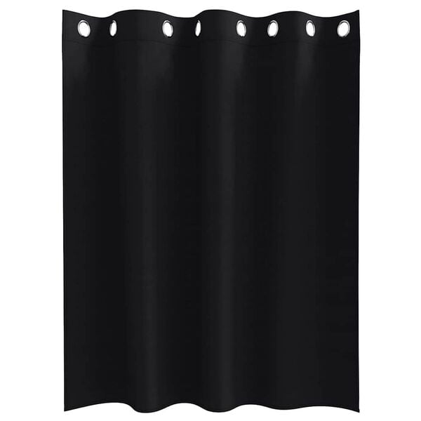 vidaXL Blackout Curtains with Rings 2 pcs Black 140 x 140 cm Polyester