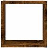 vidaXL Wall Cube Shelves 4 pcs Smoked Oak 30x15x30 cm