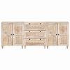 vidaXL Sideboard 3 pcs White 60 x 33 x 75 cm Solid mango wood